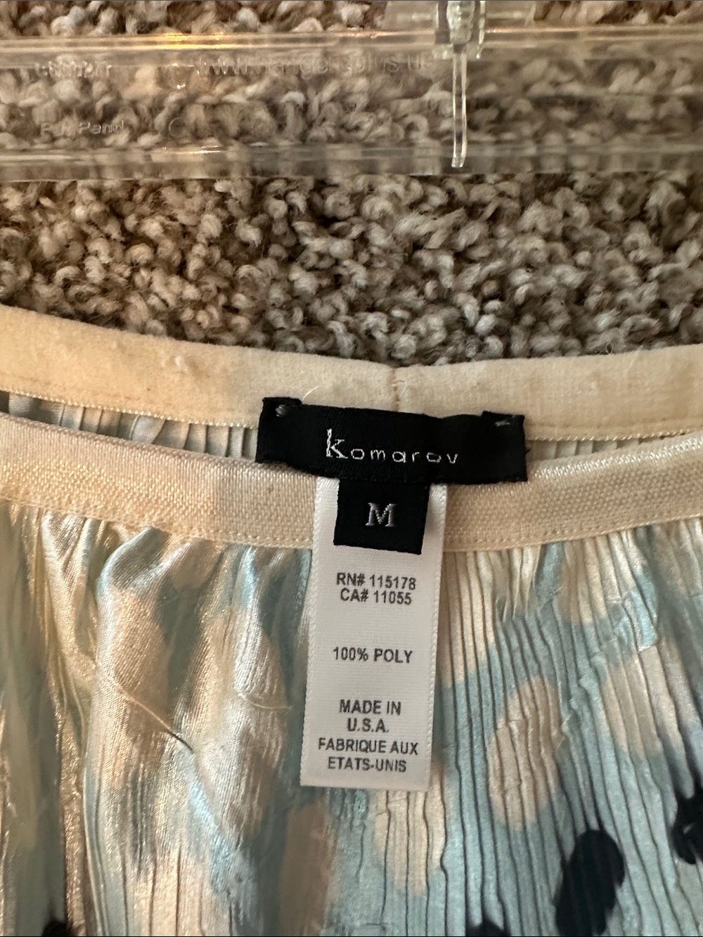 Komarov Light Blue and Cream Two-Piece Skirt Set - Picture 3 of 5